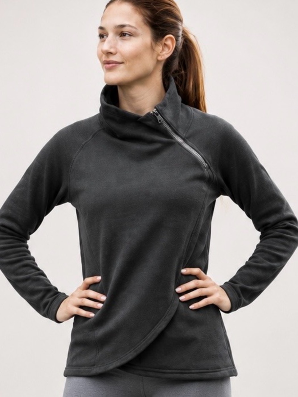 Athleta Cozy Karma Asymmetrical Pullover
